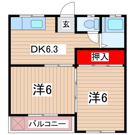 落合マンションの物件間取画像